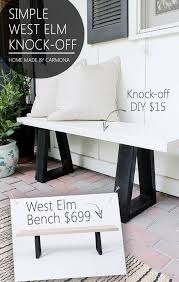 West Elm Bench Knock Off Home Made By Carmona Diy Furniture Store Diy Furniture Furniture