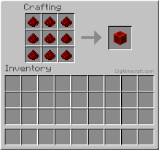 How To Make A Block Of Redstone In Minecraft And More Crafting Recipes Minecraft Crafting Recipes Minecraft Crafting Recipes