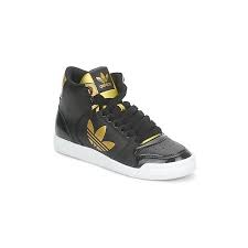 Black And Gold Adidas High Tops Adidas Midiru Court 2 0 Trefoil Women High Top Trainers Shoes Adidas Shoes Women Adidas Shoes Shoes