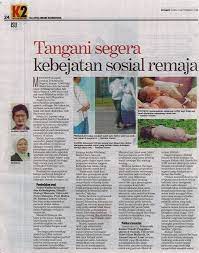 Berikut ini kami akan berikan beberapa contoh masalah sosial di sekolah yang sering kita lihat atau mungkin kita pernah melakukannya. Tangani Segera Kebejatan Sosial Remaja Fakulti Ekologi Manusia