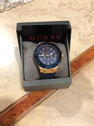 Peruuta peruuta seuraamispyyntösi käyttäjälle @guess. Guess Watch Men Rigor Blue Gold Men S Fashion Watches On Carousell