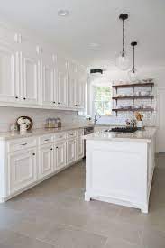 Subway tiles envelop the whole of this kitchen in an apartment on manhattan's upper east side designed by tom scheerer and architect gil p. 30 Beautiful Examples Of Kitchen Floor Tile