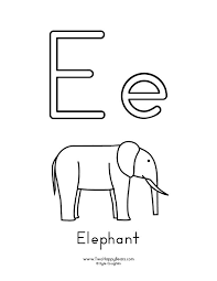 Coloring Page For The Letter E With Upper And Lower Case Letters To Color And A Picture Of Alphabet Coloring Pages Learning Letters Printable Coloring Pages