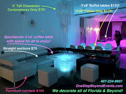Stylish Lighted Party Rentals Led Tables Bars More In 2020 Glow Table Party Rentals Event Rental