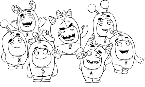 I would prefer this to be in a manga kinda style, but any style will be ok. Drawing Of The Oddbods Coloring Page Free Printable Coloring Pages For Kids