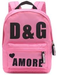 Dolce Gabbana Kids Amore Printed Backpack Dolce And Gabbana Kids Dolce And Gabbana Kids Bags