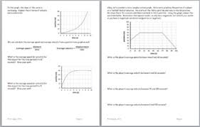 Easy speed, time, and distance worksheet 2: Graphing Motion I Position Time Graphs By Rebecca S Science Creations