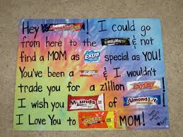 Cute Birthday Crafts For Mom Mother S Day Candy Bar Poster Candy Bar Poster Birthday Candy Posters Homemade Birthday Gifts