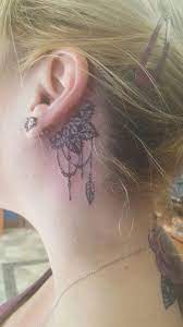 New Ink Mandala Behind Ear Cover Up Tattoos Rose Tattoos Spine Tattoos