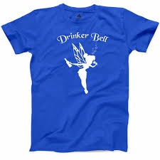 Drinker Bell T Shirt Funny Wine And Yoga Drinking Fairy Party Alcohol Lover Tee