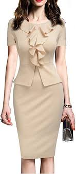 Amazon Com Rephyllis Women S Vintage One Piece Office Wear To Work Pencil Dress Burgundy Clo Office Dresses For Women Work Dresses For Women Dresses For Work