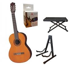 Clicca sulla prima corda che desideri accordare e suona la stessa corda sulla chitarra in modo che le due note suonino contemporaneamente. Yamaha C40 Ii 2 Chitarra Classica 4 4 Natural Da Studio Supporto Poggia Piede Accordatore Bundle Suonostore Com