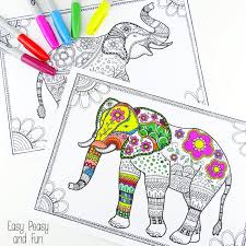 The collection is varied with different variations and characters. Free Elephant Coloring Pages For Adults Easy Peasy And Fun