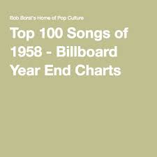 List of billboard hot 100 top ten singles which peaked in 2007 top ten entry date single artist(s) peak peak date weeks in top ten singles from 2006; Top 100 Songs Of 1958 Billboard Year End Charts It Was Only Ever You Top 100 Songs Top 30 Songs 100 Songs