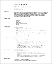 free traditional dancer resume template