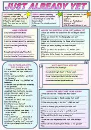 Present Perfect Tense ESL Printable Worksheets and Exercises