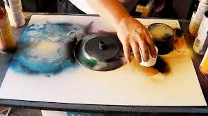 How To Spray Paint Art Fire And Water Inspired Youtube