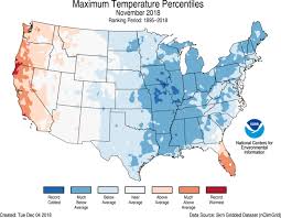 27 °c (at 17:53) minimum temperature yesterday: National Climate Report November 2018 National Centers For Environmental Information Ncei