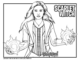 Wandavision coloring pages vision and scarlet witch by jason muhr. Scarlet Witch Coloring Pages Coloring Home