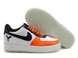 85 00 Nike Air Force 1 Q7 Low Men S Leather Shoes Black White Orange Air Force One Shoes Nike Shoes Women Black Leather Shoes Men