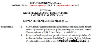 Nov 10, 2020 · jadi, dalam membuat surat lamaran kerja harus jelas, mudah dipahami, dan menarik bagi perusahaan. Sk Kriteria Kelulusan Peserta Didik Tahun 2020 Websiteedukasi Com