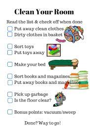 Having a designated spot for everything is key to having a clean room. Parenting Checklist Clean Your Room Ruth L Snyder Cleaning Kids Room Kids Cleaning Cleaning Hacks Bedroom