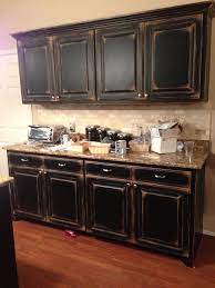 Distressed black kitchen cabinets are available in various designs and models following your kitchen interior decor ideas. 18 Black Distressed Cabinets Ideas Kitchen Remodel Distressed Cabinets Kitchen Design