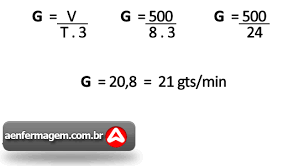 Calculo De Gotejamento De Dieta Enteral Gotejamento Por Minuto Gotejamento Medicacao Enfermagem