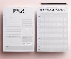 Ultimate Daily Planner Bundle Printable Planner Inserts Kit Etsy Daily Planner Pages Planner Pages Planner