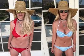 Despite her frequent posting, fans were surprised when britney suddenly changed her look. Britney Spears Shows Off Her Target Bikinis On Instagram People Com