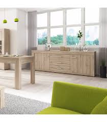 Meuble tv 141 cm austin noir et bois clair. Buffet Bas Country Grey Bois Clair