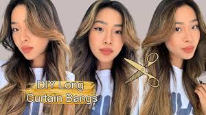 They're usually on the longer side, and have wispy ends, giving them a laidback. How To Cut Long Curtain Bangs Style Face Framing Bangs Step By Step Tutorial Youtube