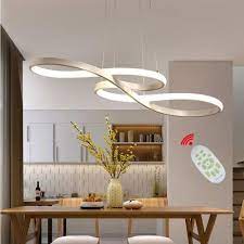 Choose from kitchen island lighting, mini pendant lights. Modern Pendant Lighting White Led Pendant Light For Contemporary Living Dining Room Kitchen Island Dimmable Chandelier Dimming Ceiling Lamp Minimalist Wave Hanging Light Fixture With Remote White Amazon Com