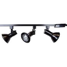 If you're setting up a stretch of track lights along the space, you may want to consider the beer can track. Universal Led Track Lighting Kit Black Finish Par38 18w 4k Led Bulb 50047 3l38 4k Bk Direct Lighting Com 888 628 8166