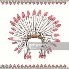 Download native american indian chief stock vectors. Hand Drawn Native American Indian Chief Headdress Clipart Image