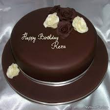 Birthday Cake With Name Edit For Man Rose Chocolate Birthday Cake With Name Reza Torte