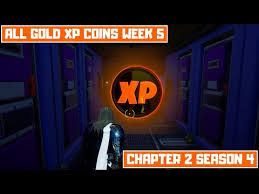 It's your final chance to get a bundle of xp. All Gold Xp Coins Locations Week 5 Good As Gold Punch Card Fortnite Chapter 2 Season 4