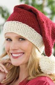 Knit Santa Hat Knitting Pattern Red Heart Knitted Hats Knitting Christmas Knitting