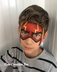 One Stroke Deluxe Flash Face Paint By Jenn Sweeney Superhero Face Painting Face Painting Halloween Face Painting For Boys