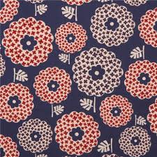 Accent with florals in golden shades to create a stunning combination. Navy Blue Flower Blossom Pattern Canvas Fabric From Japan Kawaii Fabric Shop