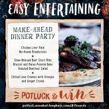 Think freezing leftover mashed potato in individual portions, so that you can whip out a nutritious side at a moment's notice. Make Ahead Dinner Party Here S A Menu Idea Make It Even Easier And Cheaper By Having A Potluck All Recipe Dinner Party Chicken Cooking Tv Dinner Party Menu