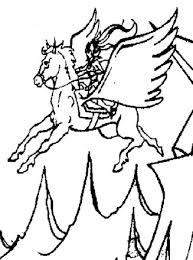 Cartoon rainbow unicorn isolated on white background. He Man Coloring Page He Man Flying Horse All Kids Network