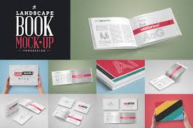 The book mockup free templates are most effective and superior solutions that help you to show your work in the most realistic open, square, ebook format. Landscape Book Mock Up Set On Behance