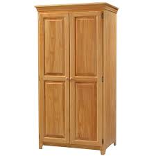 Get the best deals on armoires & wardrobes with sliding doors. The Solid Pine Wardrobe Armoire Features A Hanging Rod And Shelf