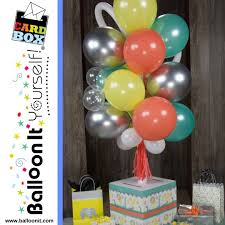 New From Balloon It The Balloon It Yourself Cardbox It S 4 Feet Of Air Filled Balloon Bouquet Goodness A Balloons On Sticks Balloons Party Centerpieces Diy