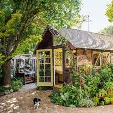 Outstanding Landscape Makeovers To Inspire Your Own Glow Up Sunset Shed Makeover Backyard Storage Sheds Backyard Storage