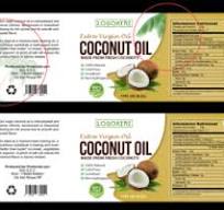Coconut oil Labels | 39 Custom Coconut oil Label Designs ...