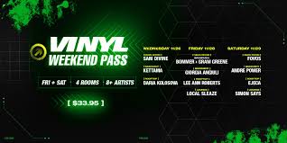 Vinyl Weekend Pass 11/26 + 11/28 + 11/29 (4 Rooms, 8+ Artists) - Club Vinyl