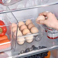 Great value white refrigerators & freezers parts & accessories. Amazon Com Ambergron Stackable Egg Holder Organizers For Refrigerator Freezer Kitchen Plastic 12 Eggs Storage Trays With Lids Pantry Fridge Countertop Kitchen Clear Container Bpa Free Kitchen Dining