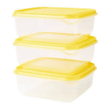 Pruta Food Container Clear Yellow Ikea Food Containers Food Container Set Food Storage Organization